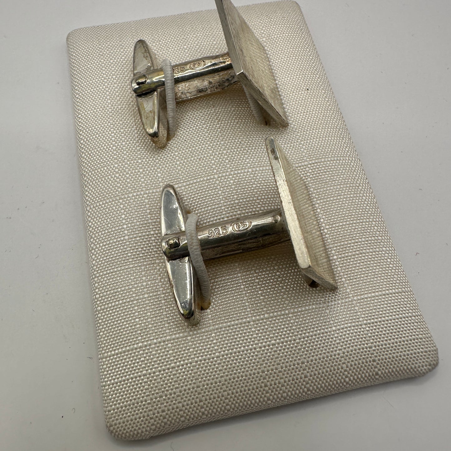 Vintage Manschettenknopf Set von 2 aus 925er Silber