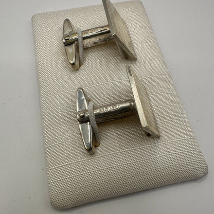 Vintage Manschettenknopf Set von 2 aus 925er Silber