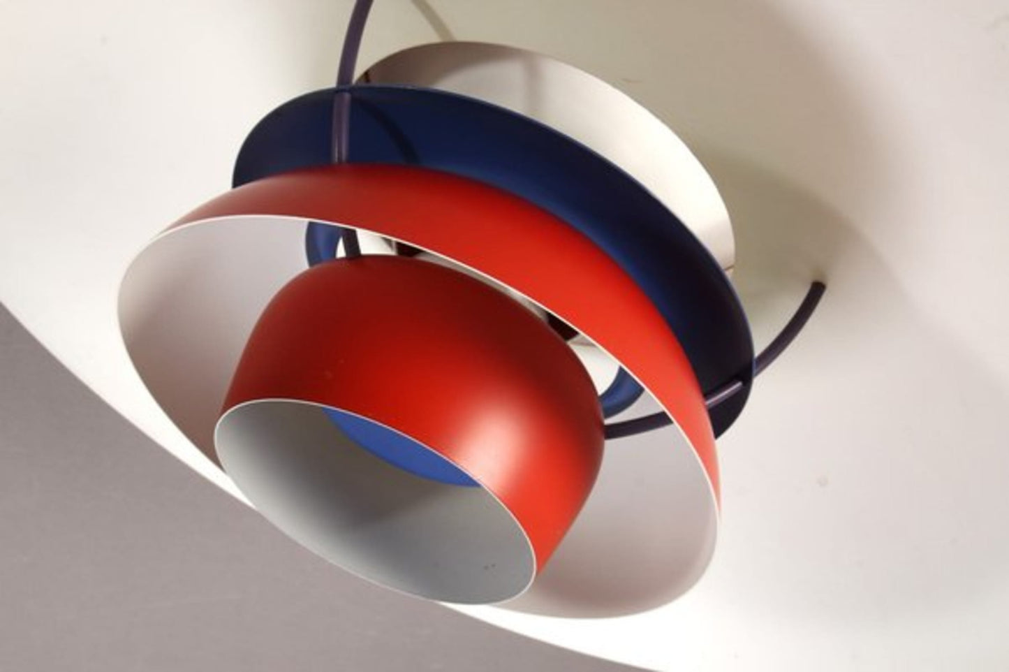 Vintage Pendelleuchte PH5 von Poul Henningsen für Louis Poulsen Rot