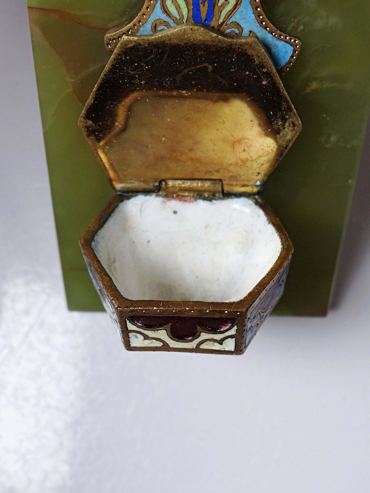 Vintage Weihwasserbecken aus Onyx und Email, Italien