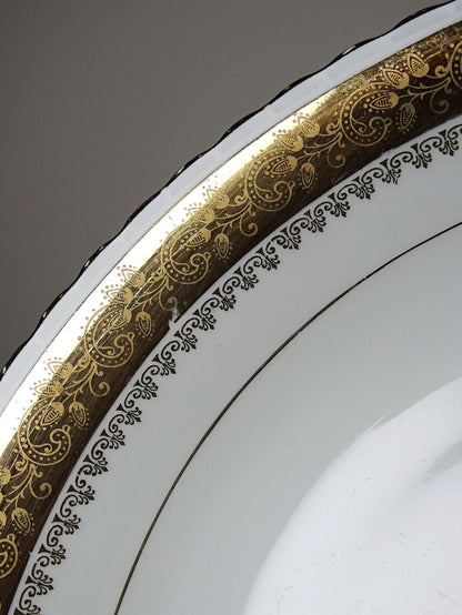 Vintage Servierschale Limoges Porzellan vergoldet von ADP Royal Limoges