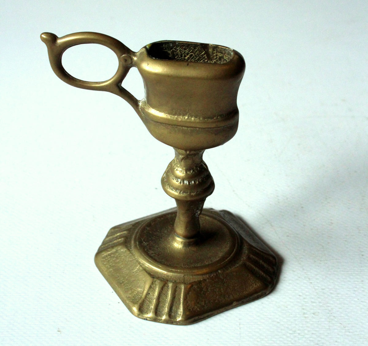 Vintage Kerzenschere mit Ständer aus Messing