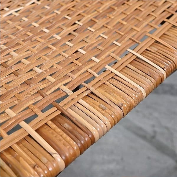 Vintage Hocker von Olholm Mobelfabrik aus Teak und Rattan