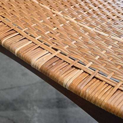 Vintage Hocker von Olholm Mobelfabrik aus Teak und Rattan