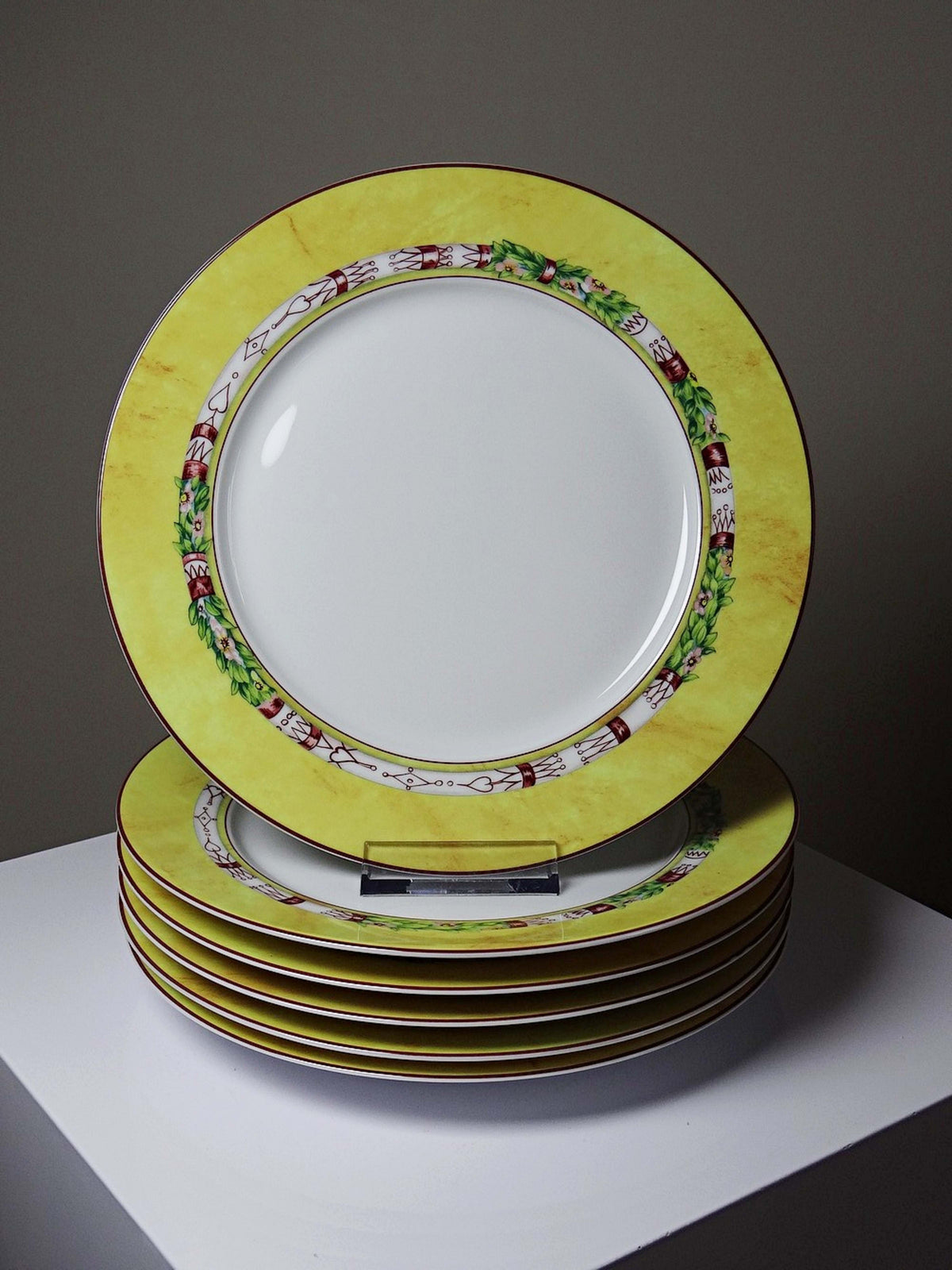 Set von 6 Vintage Dessertteller "Terre de Sienne" von Jean-Louis Coquet