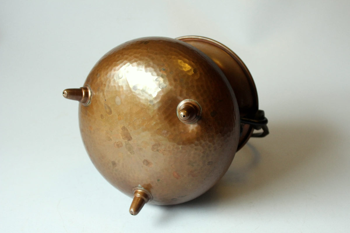 Vintage Kupferkessel Blumentopf gehämmert