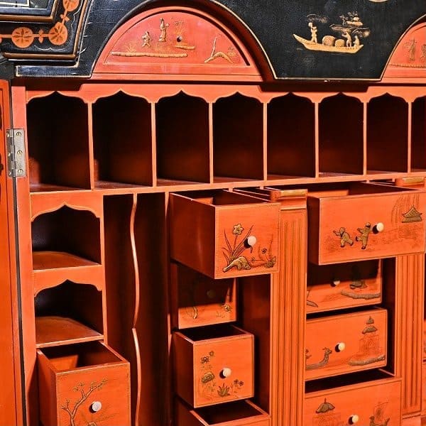 Vintage Kabinett von Maitland-Smith, Chinoiserie, Schreibtischfunktion, gebraucht