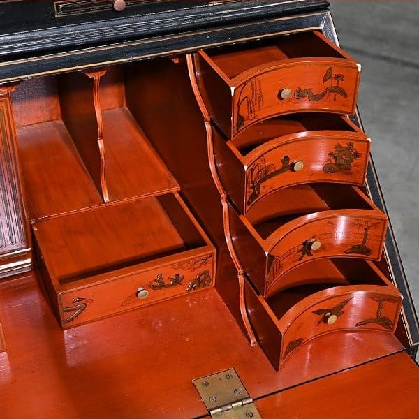 Vintage Kabinett von Maitland-Smith, Chinoiserie, Schreibtischfunktion, gebraucht