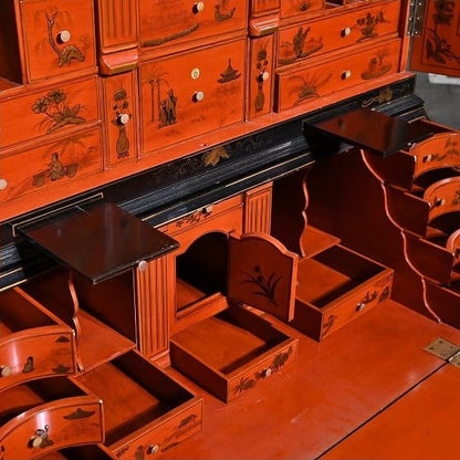 Vintage Kabinett von Maitland-Smith, Chinoiserie, Schreibtischfunktion, gebraucht