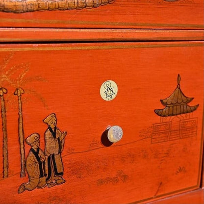 Vintage Kabinett von Maitland-Smith, Chinoiserie, Schreibtischfunktion, gebraucht