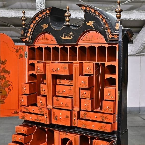 Vintage Kabinett von Maitland-Smith, Chinoiserie, Schreibtischfunktion, gebraucht