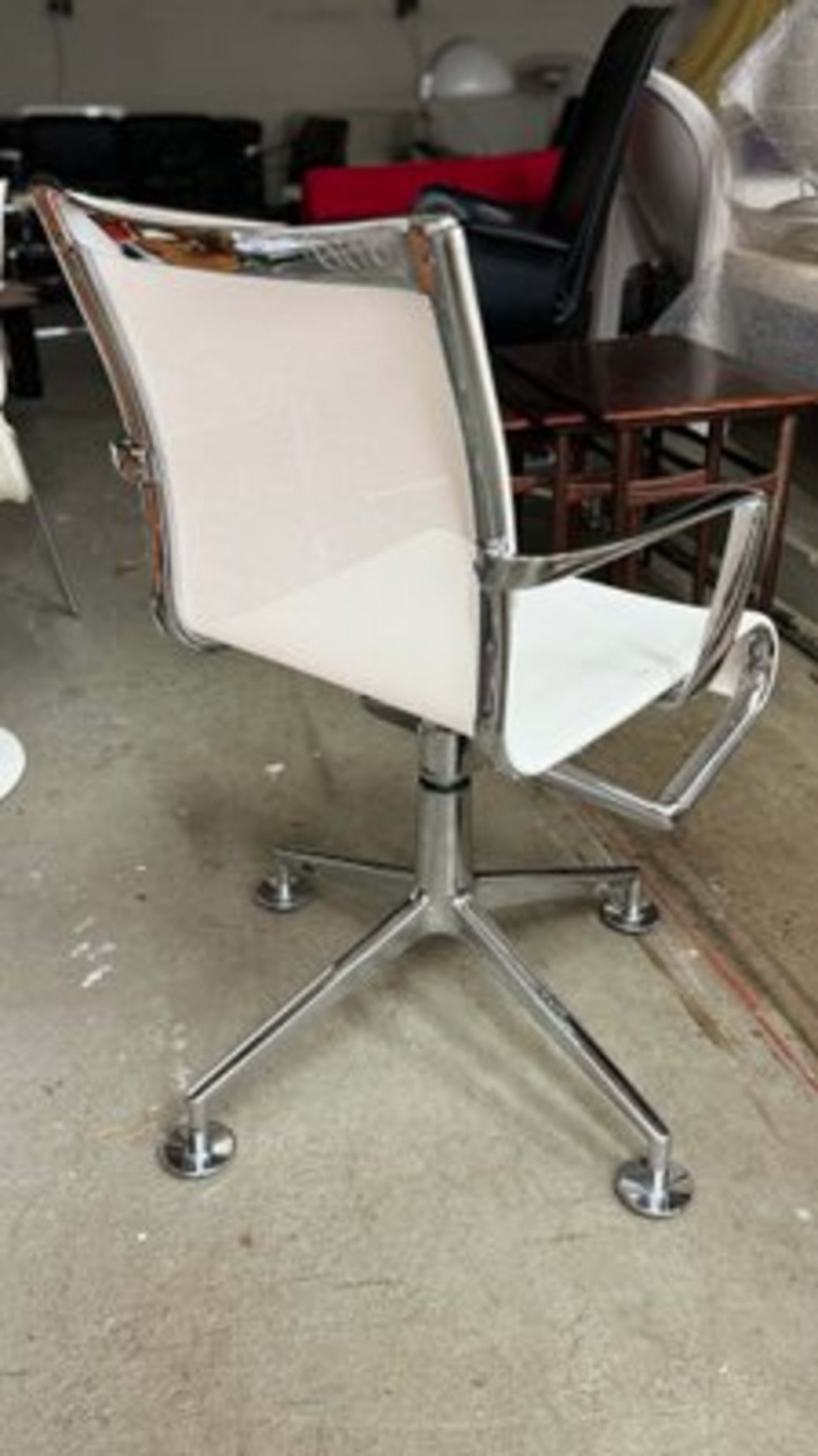 Vintage Bürostuhl Meetingframe 44 von Alberto Meda für Alias Weiß, Silber