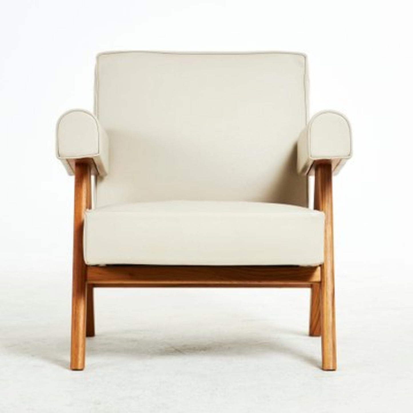 Vintage Sessel Capitol Complex von Pierre Jeanneret für Cassina, Leder beige und braun