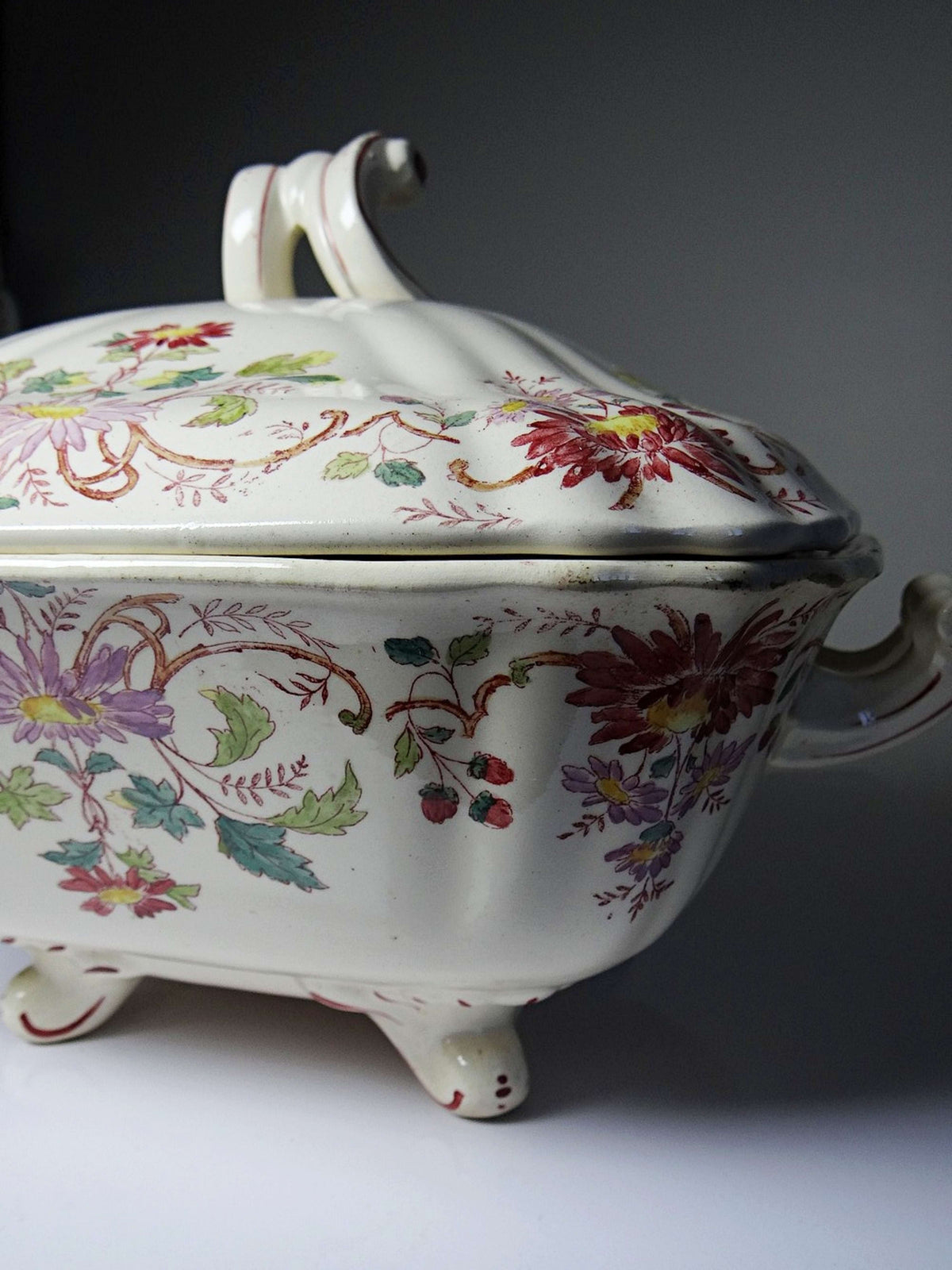 Vintage Terrine "Pâquerettes" von Longchamp, Art Nouveau