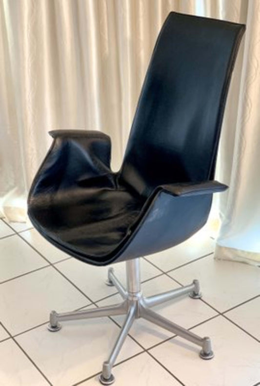 Vintage Tulip Chair FK6725 von Preben Fabricius und Jørgen Kastholm für Kill International, Schwarz/Silber