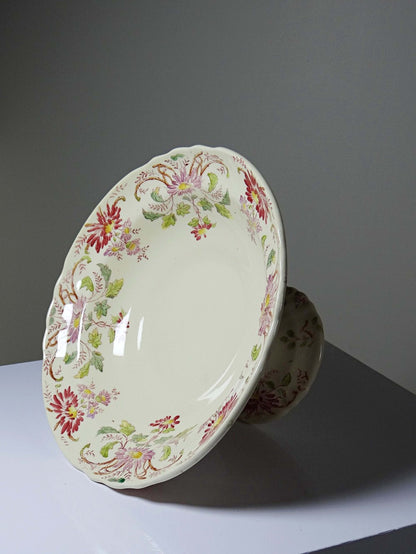 Vintage Keramikschale "Pâquerettes" von Longchamp, Art Nouveau