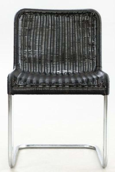 Vintage Freischwinger D41 von Marcel Breuer für Tecta in Schwarz Rattan