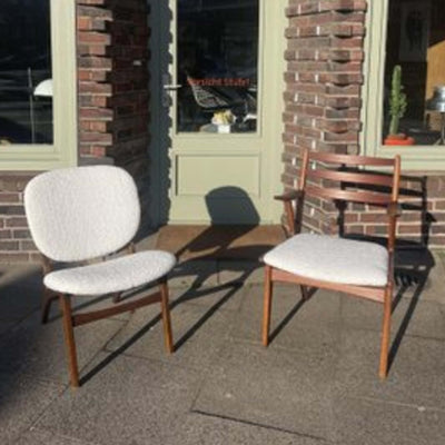Vintage Armchair Set of 2 for Oak and Beech Ivory Russet
