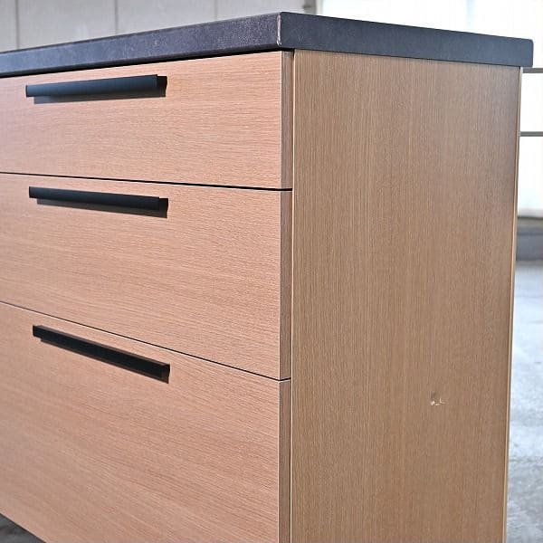 Vintage Küchencounter Orche von Pamouna auf Rollen mit Schublade und Regal