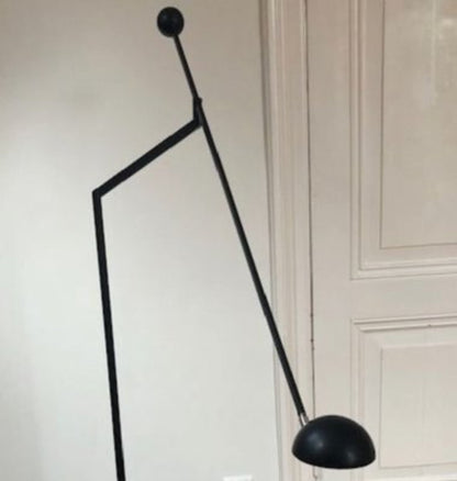 Vintage Stehlampe von Soelken für Soelken schwarz flexibel