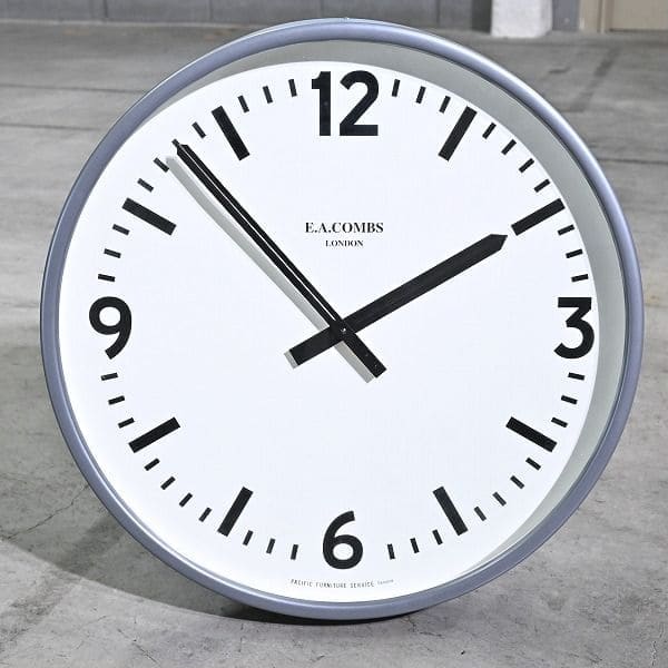 Vintage Wanduhr WALL CLOCK von E.A. COMBS für P.F.S.