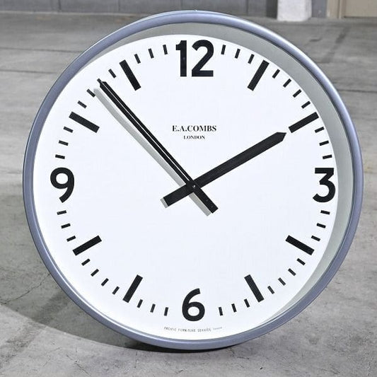 Vintage Wanduhr WALL CLOCK von E.A. COMBS für P.F.S.