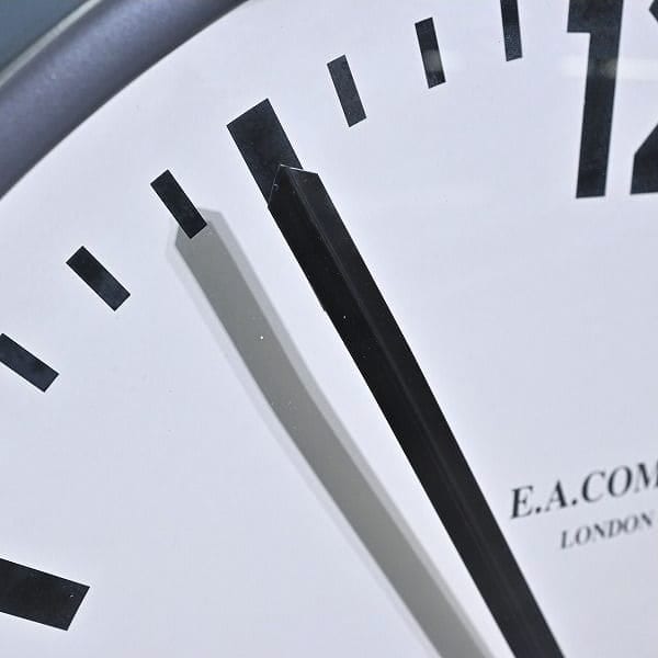 Vintage Wanduhr WALL CLOCK von E.A. COMBS für P.F.S.