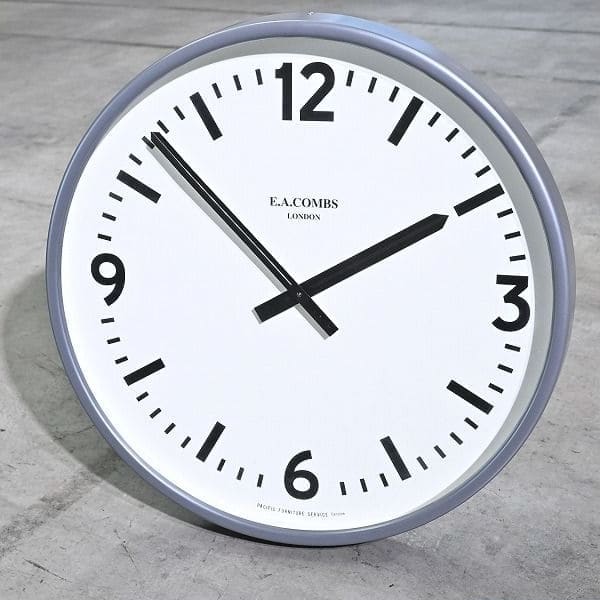 Vintage Wanduhr WALL CLOCK von E.A. COMBS für P.F.S.
