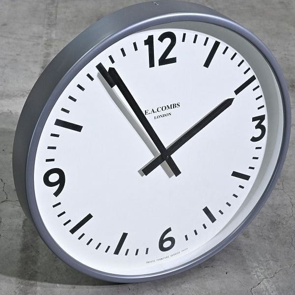 Vintage Wanduhr WALL CLOCK von E.A. COMBS für P.F.S.