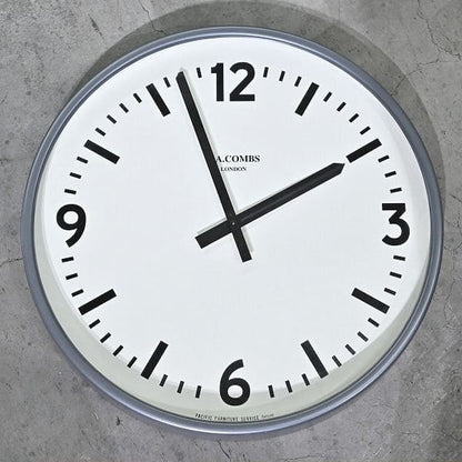 Vintage Wanduhr WALL CLOCK von E.A. COMBS für P.F.S.