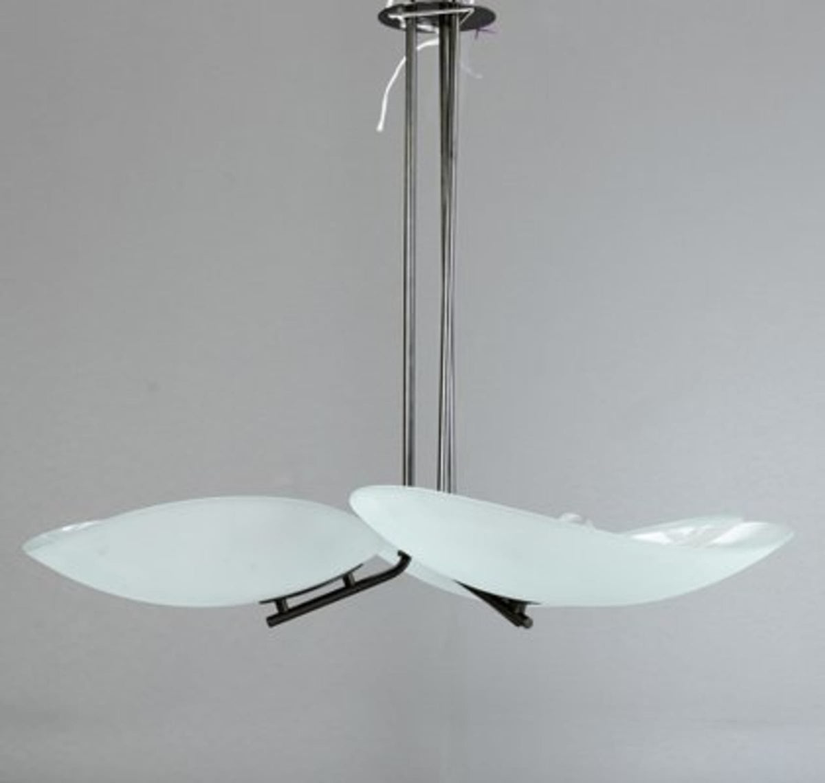 Vintage Deckenleuchte Tebe von Ernesto Gismondi für Artemide Schwarz Transparent Weiß