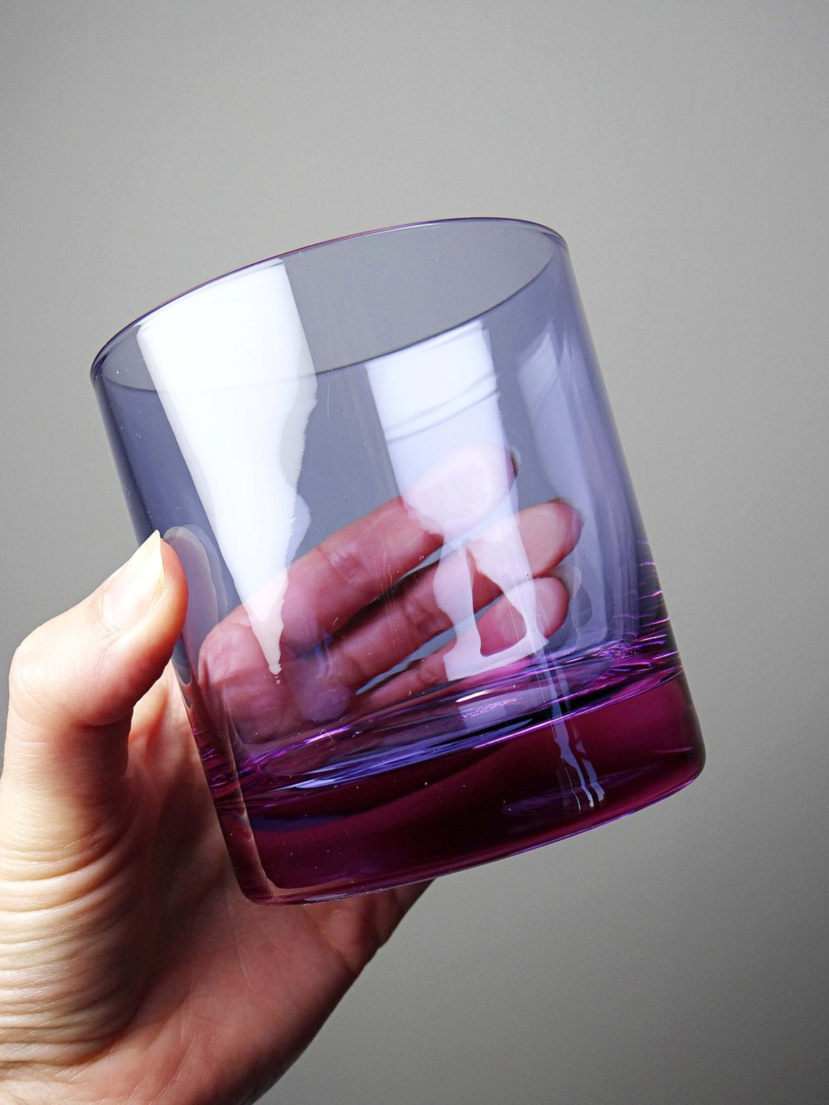 Set von 6 Vintage Whiskygläser aus Amethyst-Kristall, Mid-Century