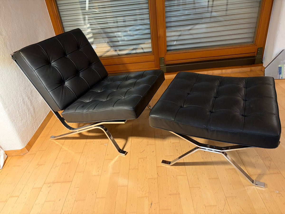 Loungesessel RH-301 mit Ottoman von Robert Haussmann für De Sede