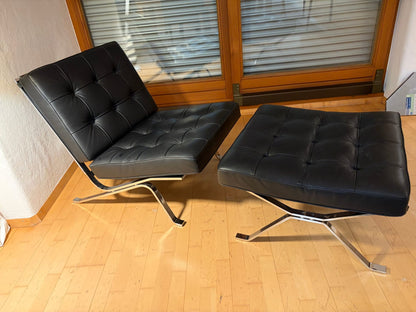 Loungesessel RH-301 mit Ottoman von Robert Haussmann für De Sede