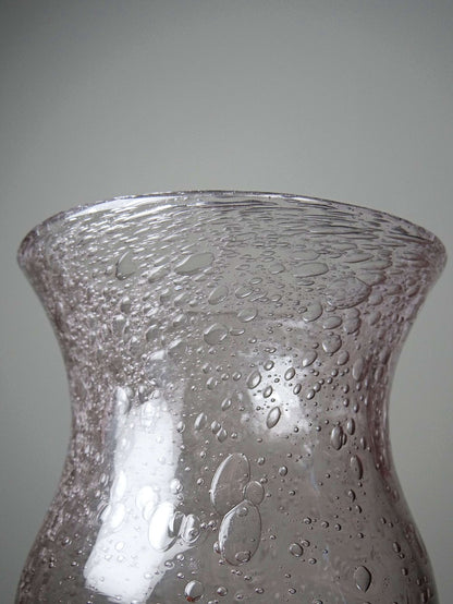 Vintage Windlicht Amethyst Bullenglas, Space Age Stil