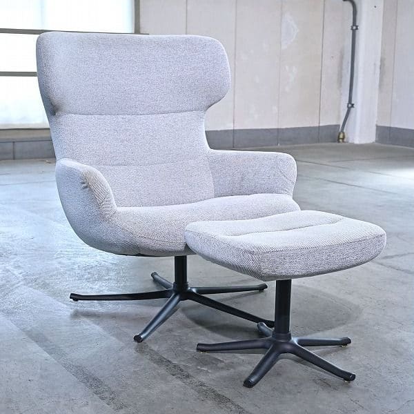 Vintage Sessel Trento mit Ottoman von BoConcept