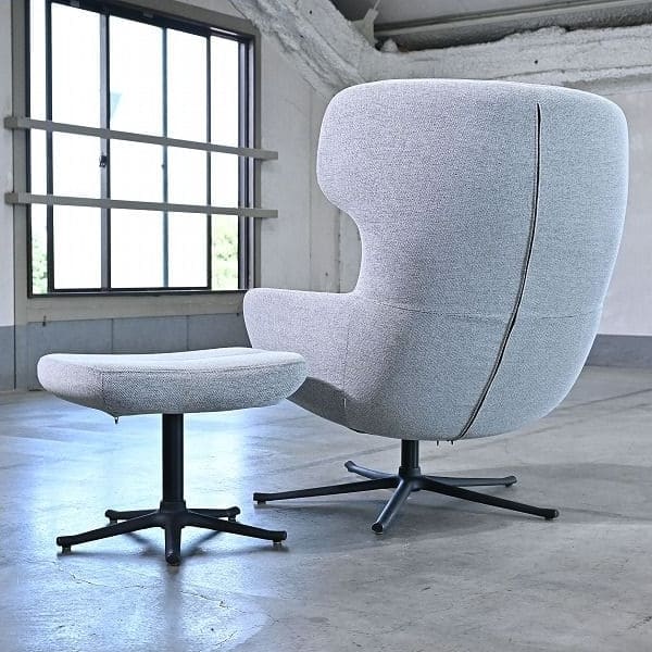 Vintage Sessel Trento mit Ottoman von BoConcept