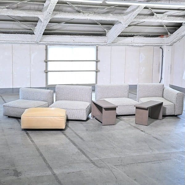 Vintage Sofa Omnio Bracco von arflex Set von 7 mit Beistelltisch und Ottoman