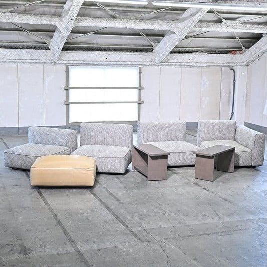 Vintage Sofa Omnio Bracco von arflex Set von 7 mit Beistelltisch und Ottoman