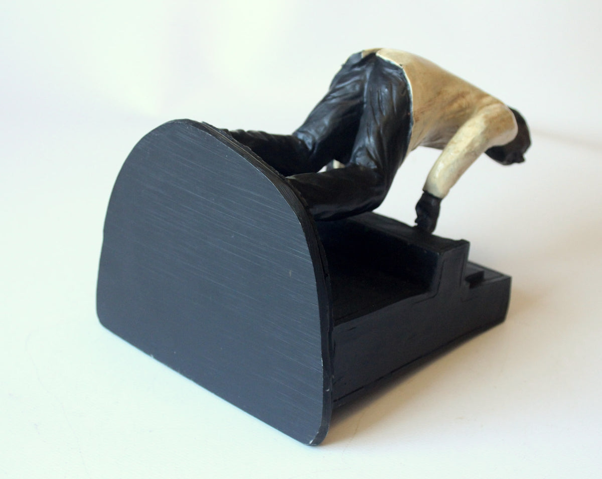 Vintage Skulptur Klavierspieler Jazz-Musiker aus Resin