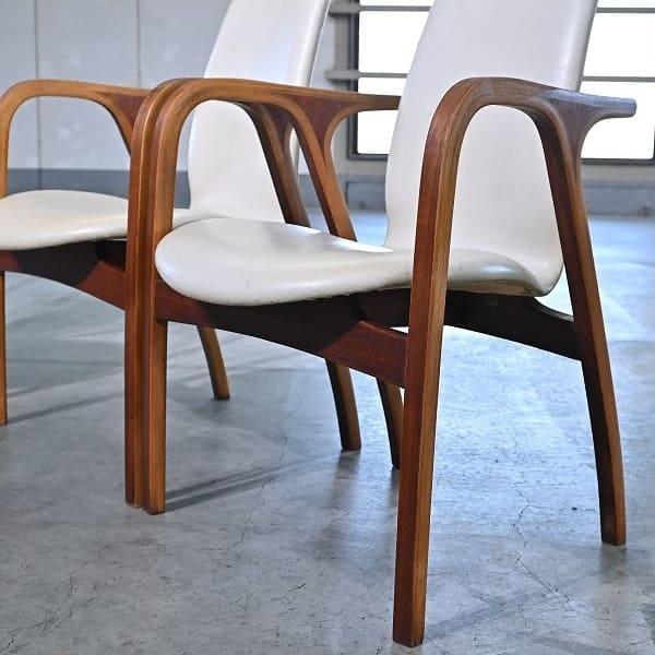 Set von 4 Vintage Armstuhl "Antler" von Sakakura Associates für Tendo