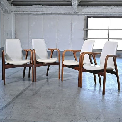 Set von 4 Vintage Armstuhl "Antler" von Sakakura Associates für Tendo