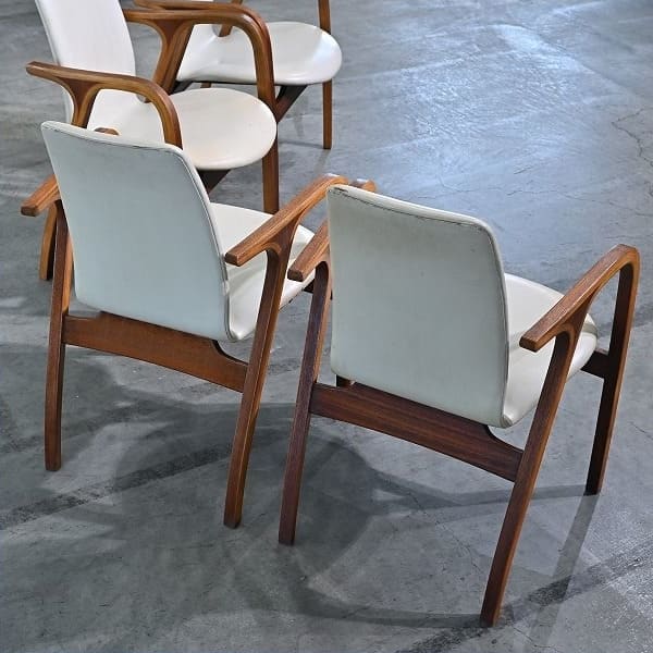 Set von 4 Vintage Armstuhl "Antler" von Sakakura Associates für Tendo