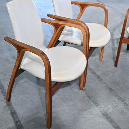 Set von 4 Vintage Armstuhl "Antler" von Sakakura Associates für Tendo