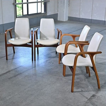 Set von 4 Vintage Armstuhl "Antler" von Sakakura Associates für Tendo