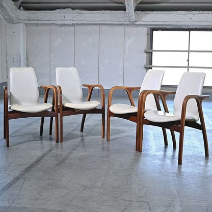 Set von 4 Vintage Armstuhl "Antler" von Sakakura Associates für Tendo