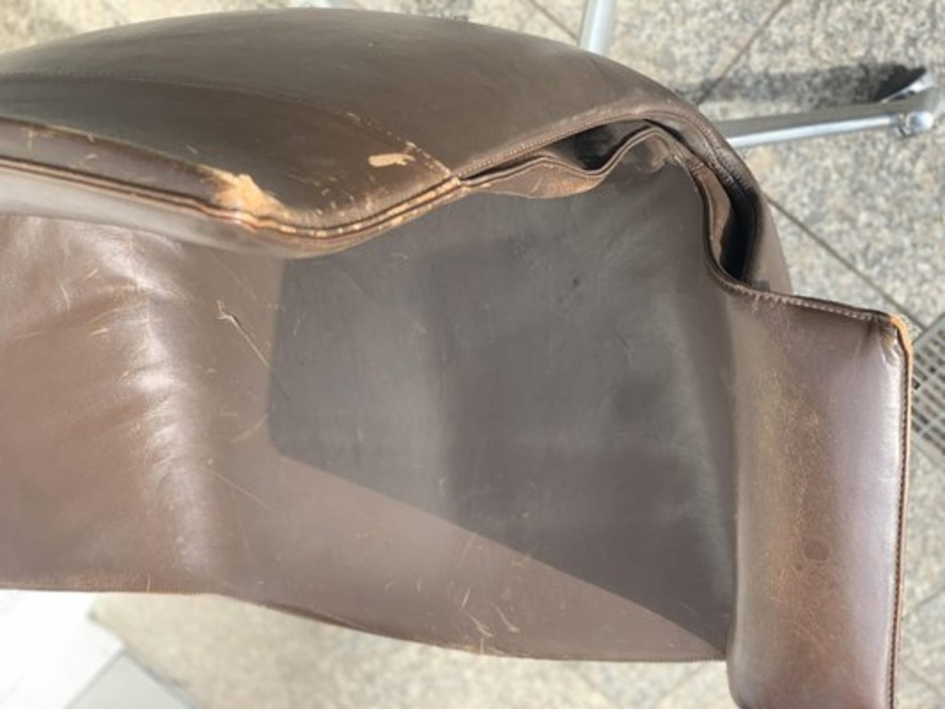 Vintage Stuhl Tulip FK 6727 von Preben Fabricius und Jørgen Kastholm für Kill International Braun, Silber