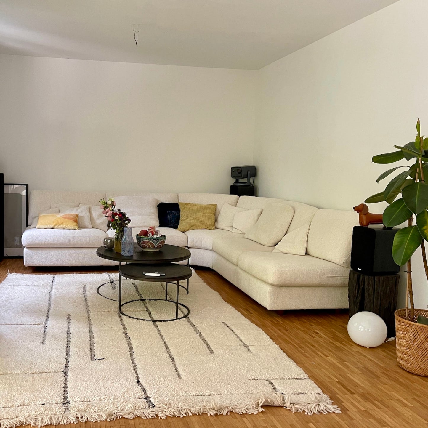 Vintage Ecksofa weiß/creme Pre-Loved