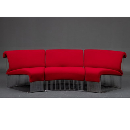 Fauteuils de salon vintage Pantanova, lot de 3, de Verner Panton pour Fritz Hansen, rouge pourpre