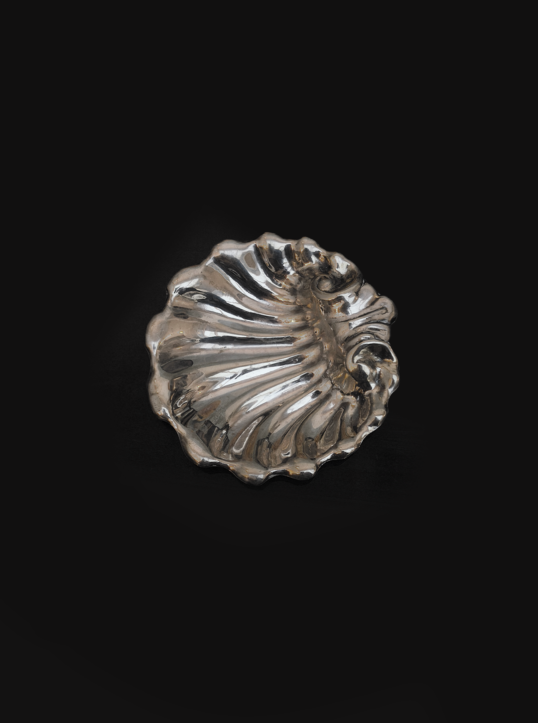 Vintage Vide-poche Muschelform versilbert